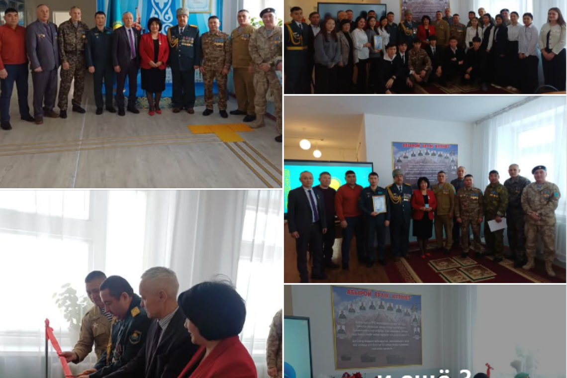 Саумалкөл қазақ орта мектебінде 18-қараша күні Тәжік-Ауған шекарасындағы қақтығыста ерлік көрсеткені үшін батырларымыздың «Абырой, Ерлік, Құрмет» стендінің ресми ашылуы өтті.